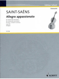 Camille Saint-Saëns: Allegro appassionato op. 43 (noty pro violoncello, klavír)