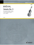 Jean-Baptiste Breval: Sonata No. 5 G-Dur (noty na violoncello, klavír)