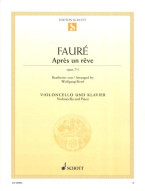 Gabriel Fauré: Aprés un réve op. 7/1 (noty na violoncello, klavír)