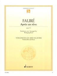 Gabriel Fauré: Aprés un réve op. 7/1 (noty na violoncello, klavír)