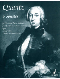 Johann Joachim Quantz: Six Sonatas Vol.2 Sonatas No. 4-6 (noty na příčnou flétnu, klavír)