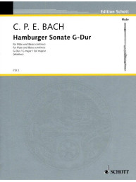 Carl Philipp Emanuel Bach: Hamburger Sonata G Major Wq 133 (noty na příčnou flétnu, klavír)