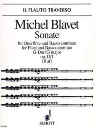 Michel Blavet: Sonate Nr. 1 G-Dur op. 2/1 (noty na příčnou flétnu, klavír)