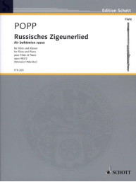 Wilhelm Popp: Russisches Zigeunerlied Op.462/2 (noty na příčnou flétnu, klavír)