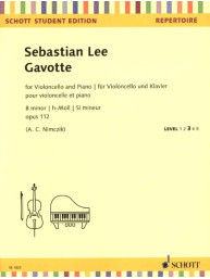 Sebastian Lee: Gavotte Op. 112 (noty na violoncello, klavír)