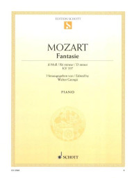 Wolfgang Amadeus Mozart: Fantasie D-Moll KV 397 (noty na klavír)
