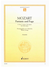 Wolfgang Amadeus Mozart: Fantasie und Fuge C-Dur KV 394 [383 a] (noty na klavír)