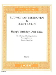 Ludwig van Beethoven & Scott Joplin: Happy Birthday Dear Eliza (noty na klavír)
