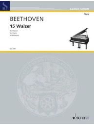 Ludwig van Beethoven: 15 Walzer (noty na klavír)