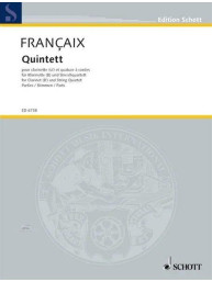 Jean Francaix: Quintete (noty na klarinet, smyčcový kvartet, party)