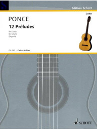 Manuel Maria Ponce: 12 Preludes (noty na kytaru)