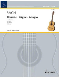 Johann Sebastian Bach: Boureer / Gigue / Adagio (noty na kytaru)