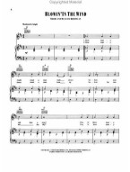 Bob Dylan: Blowin' in the Wind (noty na klavír, zpěv, akordy)