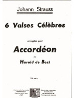 Johann Strauss: 6 Valses Celebres (noty na akordeon)