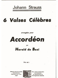Johann Strauss: 6 Valses Celebres (noty na akordeon)