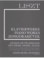 Franz Liszt: Annees de Pelerinage Deuxieme annees, Italie (noty na klavír)