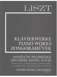 Franz Liszt: Annees de Pelerinage Deuxieme annees, Italie (noty na klavír)