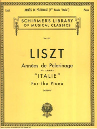 Franz Liszt: Annees De Pelerinage Book 2 - Italie (noty na klavír)