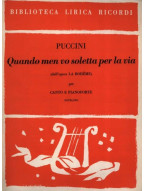 Giacomo Puccini: Quando Men Vo Soletta Per La Via Dall'opera La Boheme (noty na klavír, zpěv)
