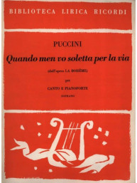 Giacomo Puccini: Quando Men Vo Soletta Per La Via Dall'opera La Boheme (noty na klavír, zpěv)