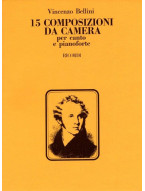 Vincenzo Bellini: 15 Composizioni Da Camera (noty na klavír, zpěv)