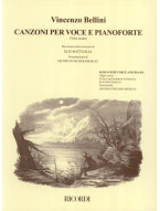Vincenzo Bellini: Canzoni per voce e pianoforte (noty na klavír, zpěv)