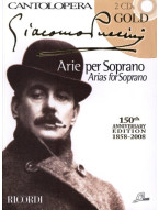 Giacomo Puccini: Cantolopera - Puccini Arie per Soprano - Gold (noty na klavír, zpěv)(+audio)