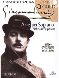 Giacomo Puccini: Cantolopera - Puccini Arie per Soprano - Gold (noty na klavír, zpěv)(+audio)