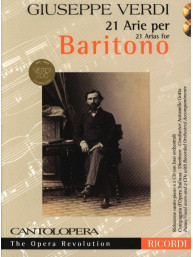 Giuseppe Verdi: Cantolopera - Verdi - 21 Arie per Baritono (noty na klavír, zpěv)(+audio)