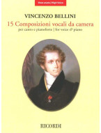 Vincenzo Bellini: 15 Composizioni vocali da camera - Voce acuta (noty na klavír, zpěv)
