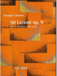 Giuseppe Concone: 50 Lezioni Op. 9 (noty na klavír, zpěv)(+audio)