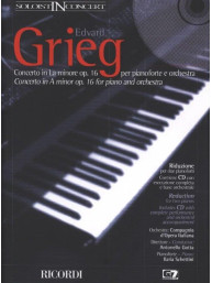 Edvard Grieg: Soloist In Concert: Concerto in A minor, Op. 16 (noty na čtyřruční klavír)(+audio)