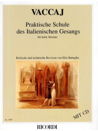 Nicola Vaccai: Praktische Schule des Italienischen Gesangs für hohe Stimme (noty na klavír, zpěv)(+audio)