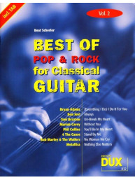 Best of Pop & Rock for Classical Guitar Vol. 2 (noty, tabulatury na klasickou kytaru)