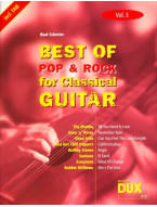 Best of Pop & Rock for Classical Guitar Vol. 3 (noty, tabulatury na klasickou kytaru)