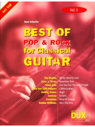 Best of Pop & Rock for Classical Guitar Vol. 3 (noty, tabulatury na klasickou kytaru)