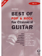 Best of Pop & Rock for Classical Guitar Vol. 12 (noty, tabulatury na klasickou kytaru)