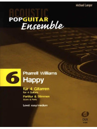 Pharrell Williams: Happy (noty pro kytarový soubor, party, partitura)