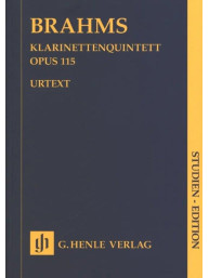 Johannes Brahms: Clarinet Quintet in B minor op. 115 (noty pro klarinetový kvintet, partitura)
