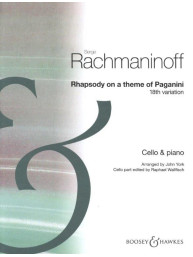 Sergej Rachmaninov: Rhapsody on a Theme of Paganini - 18th Variation (noty na violoncello, klavír)