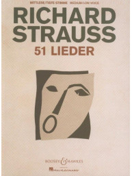 Richard Strauss: 51 Lieder - Medium or Low Voice (noty na klavír, zpěv)