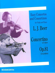 Leopold Josef Beer: Concertino in D minor Op. 81 (noty na housle, klavír)