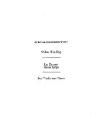Oskar Rieding: Le Depart Op.40 (noty na housle, klavír)