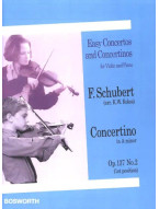 Franz Schubert: Concertino in A minor Op. 137 No. 2 (noty na housle, klavír)