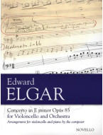 Edward Elgar: Concerto For Cello And Orchestra In E Minor Op.85 (noty na violoncello, klavír)