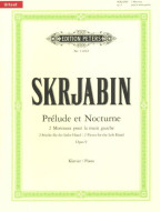 Alexander Skrjabin: Prelude And Nocturne Op.9 - Left Hand (noty na levoruký klavír)