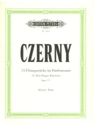 Carl Czerny: 24 Übungsstücke im Fünftonraum op.777 (noty na klavír)