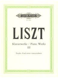 Franz Liszt: Piano Works 3 - Etudes d'exécution transcendante (noty na klavír)