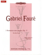 Gabriel Fauré: 3 Romances Sans Paroles Op.17 (noty na klavír)