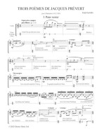 Kaija Saariaho: Trois poemes de Jacques Prévert (noty na housle)